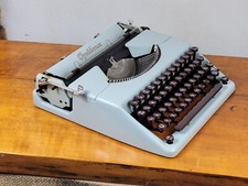 COLLECTIBLE TYPEWRITER LOVELY OPTIMA BLUE  - NO RISK WITH SHIPPING thumbnail