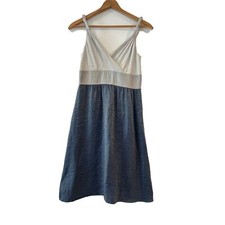 Adrianna Papell Metallic Silver Dress Size 10 Knee Length Dressy Cocktail Party