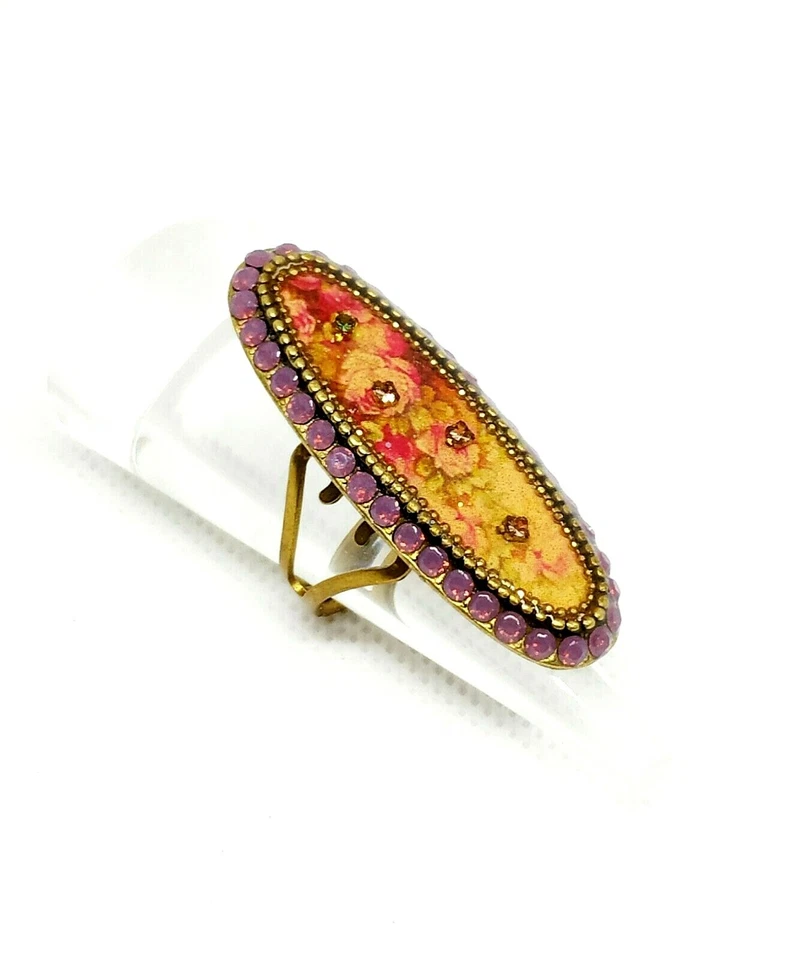 Precioso anillo de cristal púrpura claro Michal Negrin talla única para mujer. Foto 3 de 4