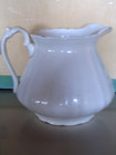 Vintage White Iris W.S. George Ceramic Porcelain Glass Pitcher — photo 1