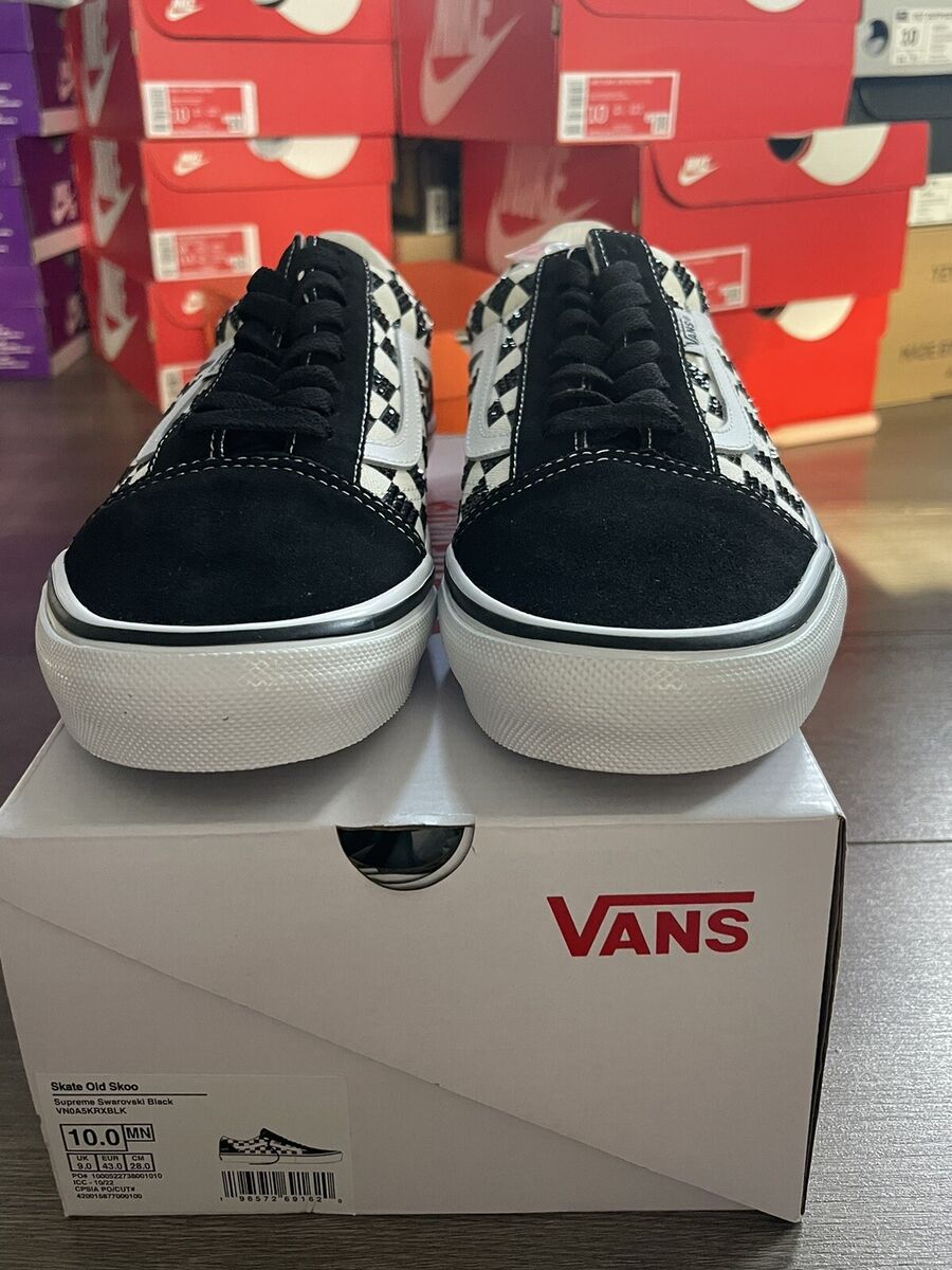 Size 10 - VANS Old Skool x Supreme x Swarovski Black 2022 | eBay Size 10 - VANS Old Skool x Supreme x Swarovski Black 2022 | eBay