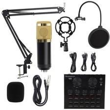 BM800 Condenser Microphone Kit with V8 Live Sound Card Studio Audio Recording