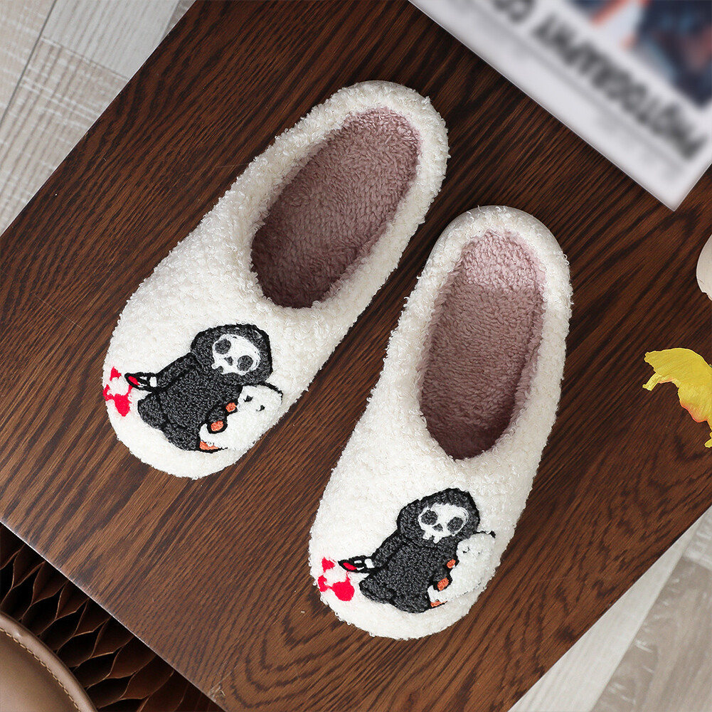 APL Halloween Peluche Pantofole Soffici Casa Pantofole Comode Antiscivolo per Inverno
