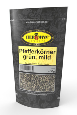 NEU 1 Beutel ''Pfefferkörner grün mild'' Herrmann Gewürze - je 30 g