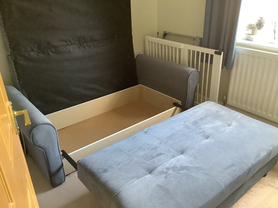 Sofa bed double (blue) eBay