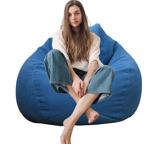 Bean Bag Chair Sofa Couch Cover Indoor Outdoor Lazy Lounger for Kids Adult USA - Picture 3 of 25