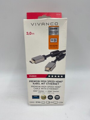 Vivanco Premium High Speed HDMI Kabel mit Ethernet 3,0m