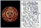 Vintage Bella Coola Sun Mask Postcard American Museum Natural History NYC
