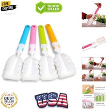 4PCS Bottle Brush,Bottle Washer Set Long Sponge Bottle Cleaning Brushes Baby ...