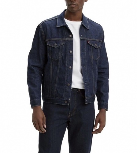 Giacca camionista Levi’s Strauss lavaggio medio denim elasticizzato taglia XL 723342761 nuova con etichette - Foto 2 di 3