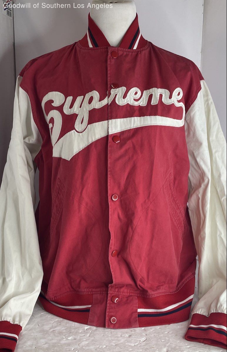 Supreme Varsity Red Jacket - Size XL