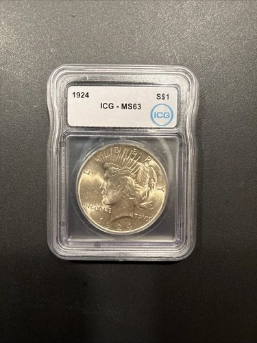 1924 Peace Silver Dollar MS63 ICG
