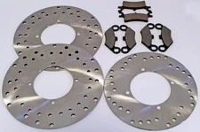 2003 2004 2005 Polaris 330 Magnum 2X4 Hds Front & Rear Brake Rotors & Brake Pads
