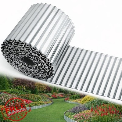 Corrugated Metal Garden Edging, 6''x65', Rustproof Landscape