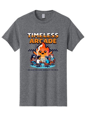 Timeless-Arcade Mens Graphic Tee,100% Cotton,Casual Summer Wear