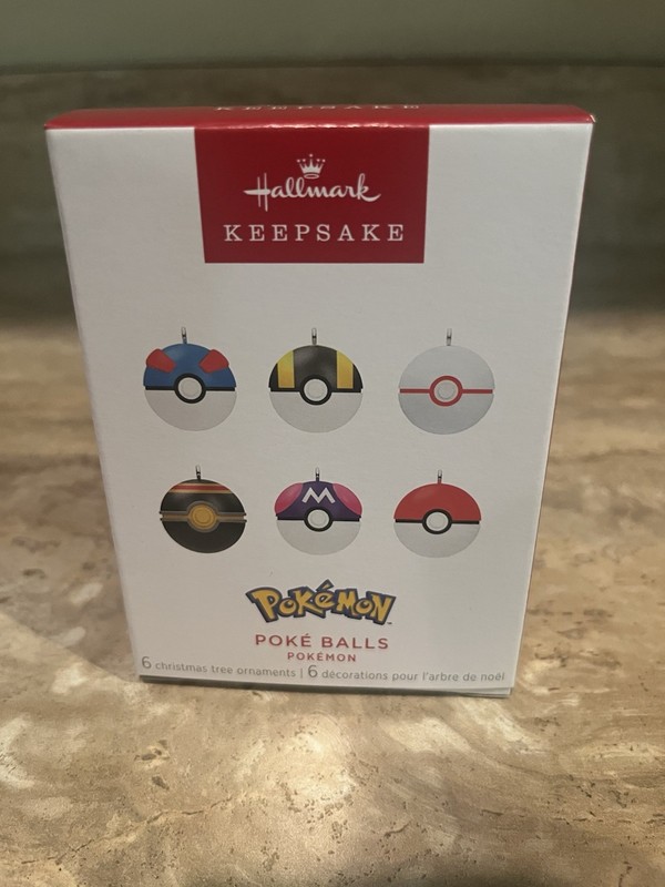 Hallmark Keepsake 2025 Poke Balls Pokemon MINIATURE Ornaments Set of 6