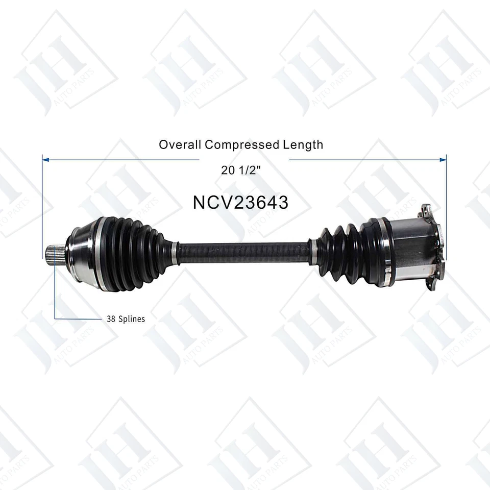 Eje CV pasajero delantero derecho original para Audi A6 Quattro V6 V8 2005-2011 AWD Foto 2 de 4