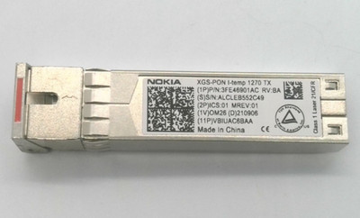 Nokia 3FE46901AC XGS-PON ONU I-Temp 1270 TX SFP+ 10GBase Transceiver Module