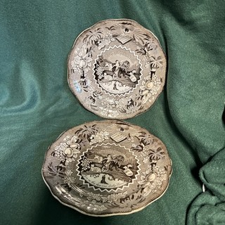 Antig 2 Peace on Earth Millenium Transferware 8" plate Stevenson Straffordshire