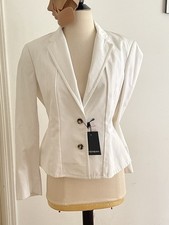 Vintage YSL White L/S Jacket Fr. 42/10 NWT