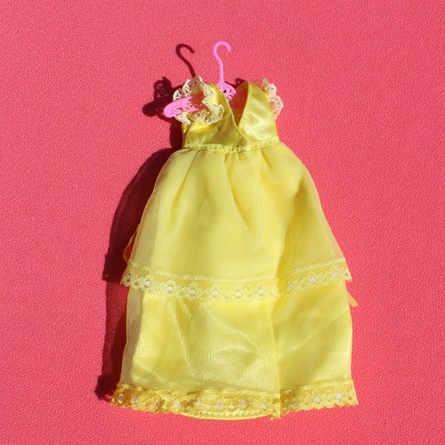 Robe jaune pour poupée Skipper Barbie Mattel vintage - Picture 2 of 2