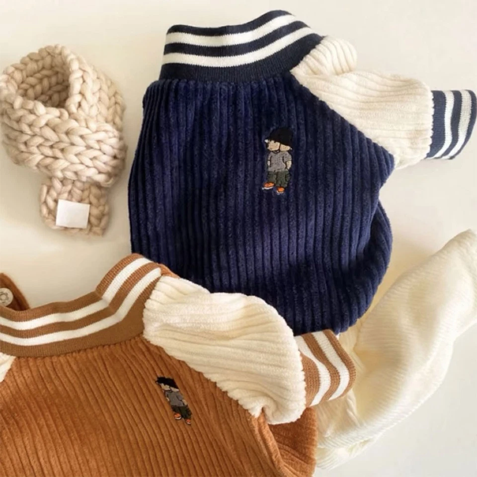 Ropa para perros mascotas invierno informal cálido abrigo de béisbol ropa cachorro perros chaquetas Foto 2 de 4