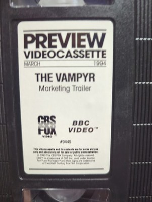 Various VHS Movie (review photos) may have stickers on box or tape. Vampyr Trail
