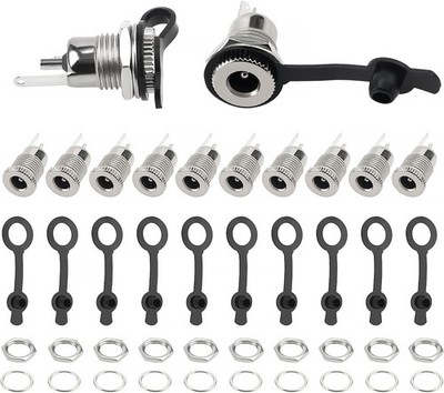 YIXISI 10 Stücke 5.5 x 2.1mm DC Power Jack Buchse Kit, DC-099 Connector, DC