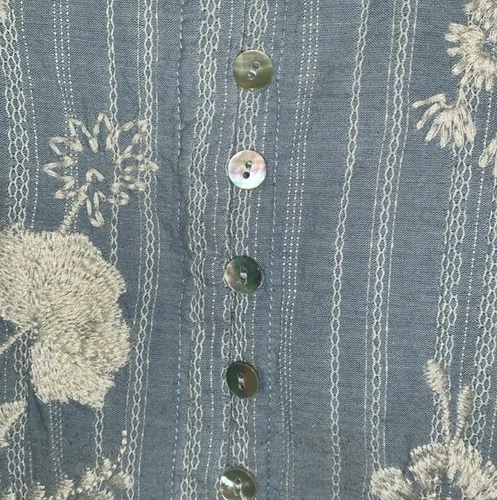 JOHNNY WAS 3J Workshop Osiris Puff SLV Button Bown Boho Chic Dress (Slip) XS NEW - Picture 13 of 15