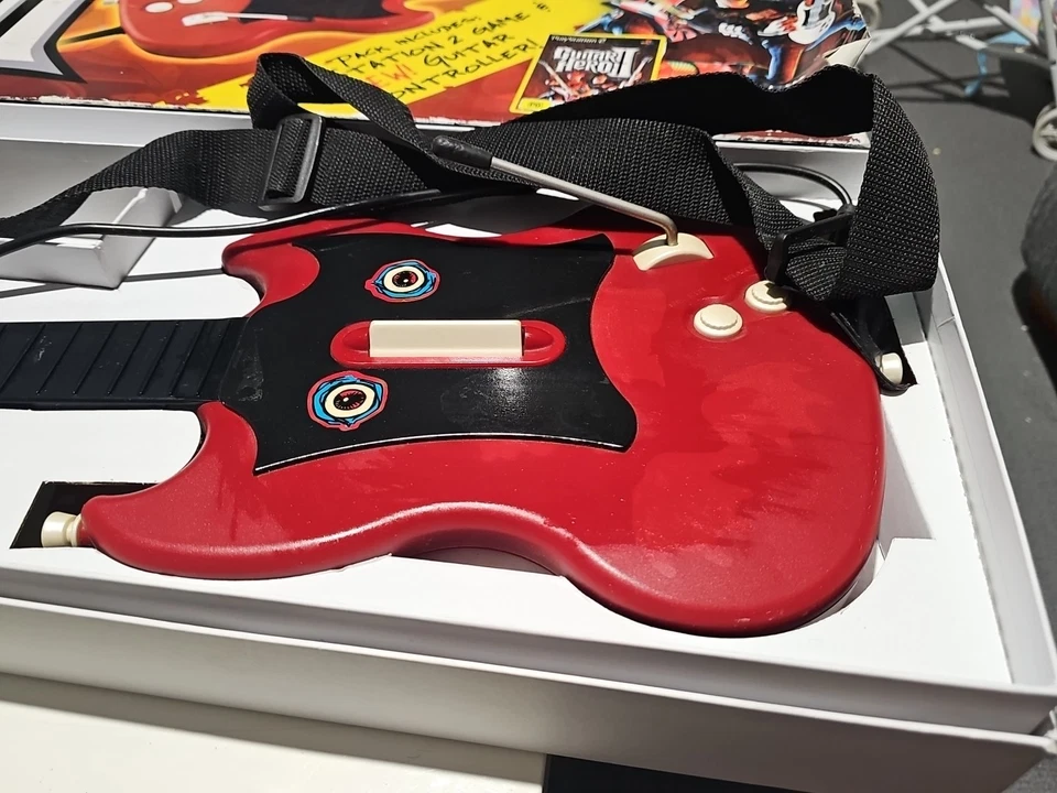 PS2 Guitar Hero Red Octane Gibson WIRED Controller - With Box (No Game) - Image 2 of 4