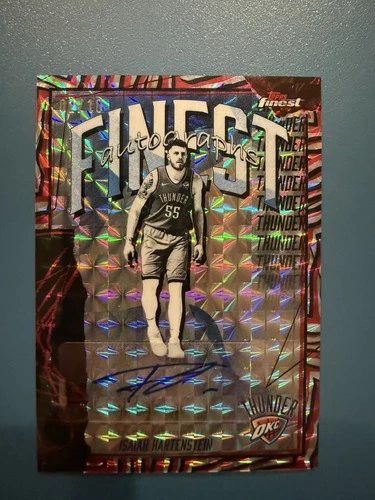 Isaiah Hartenstein 2025-26 Topps Finest Red Black Vapor Auto 2/10 OKC Thunder SP
