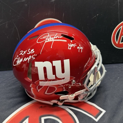Lawrence Taylor Autographed New York Giants Flash Authentic Helmet JSA
