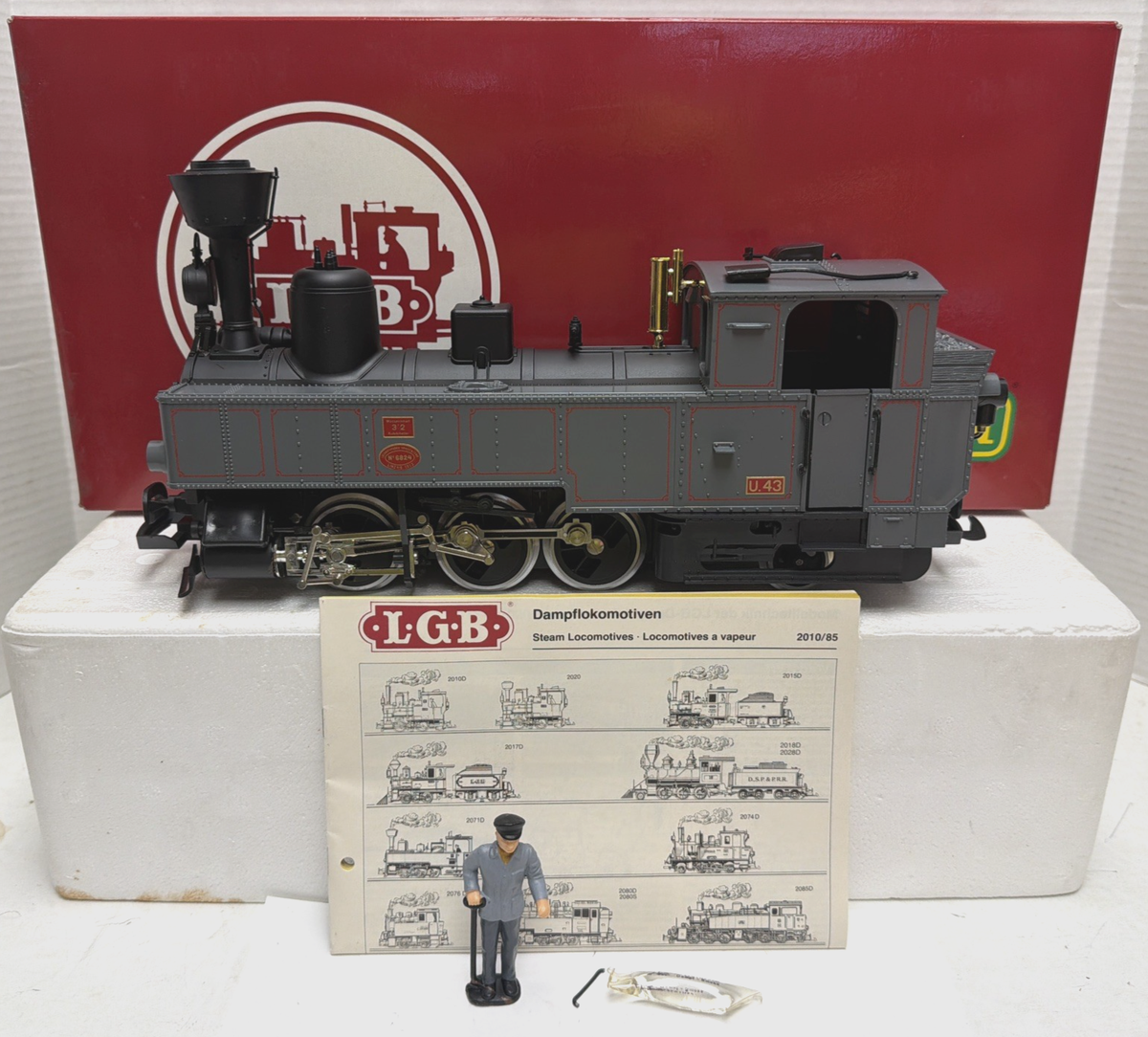 LGB LEHMANN G-GAUGE 2070D TANK STEAM LOCOMOTIVE U43 GRAY IN OB | eBay