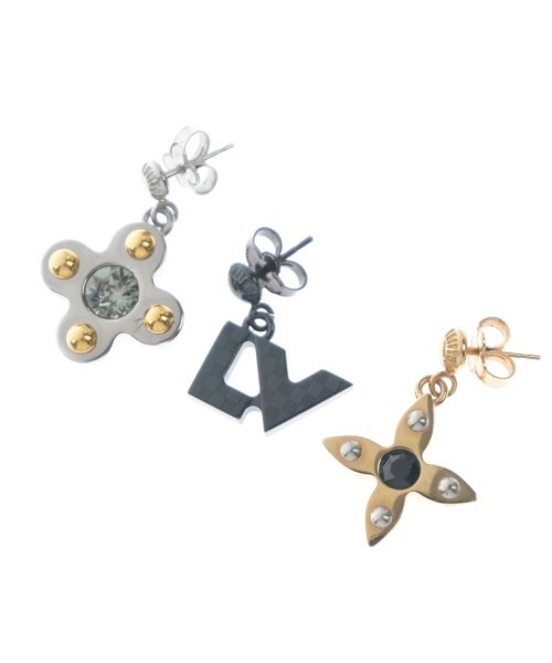 LOUIS VUITTON Earrings GoldxSilverxBlack 2200598218209
