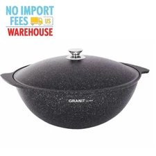 Kukmara Granit Ultra Kazan Nonstick Pilaf Pot Cast Aluminum Lid Jambalaya Stew