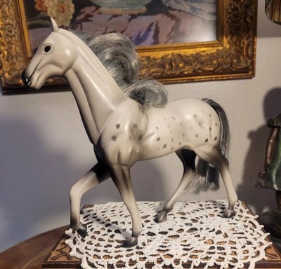 Vintage Horse Kid Kore 1994 Plastic Gray With Black Spots