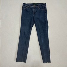 Lauren Ralph Lauren Jeans Co Womens 10 Dark Wash Straight Leg Denim Blue Jeans