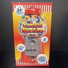 Gumball Machine Carousel Junior Glass Globe 11" Tall Candy Nuts Gum Balls