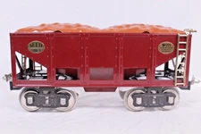 MTH Tinplate 10-1130 Maroon with Brass Trim Ore Car #221 - No Box
