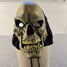 Vtg 90's Paper Magic Group Skull Holographic Eyes Halloween Mask RARE GOOD COND
