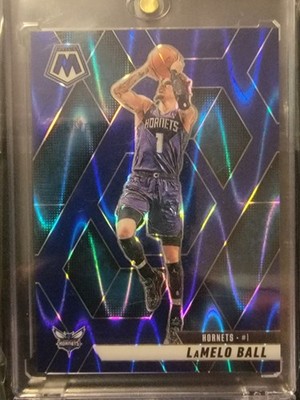 2024-25 Panini Mosaic LaMelo Ball #190 Seismic Blue Mosaic Prizm 035/149