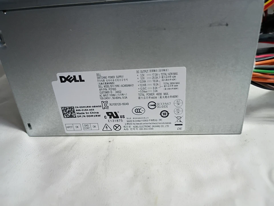 Dell AC60AL-01 PCF003 460W Power Supply Unit PSU Tested Working - Image 4 of 4