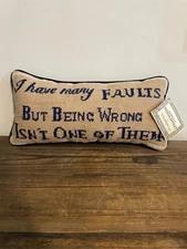  Handcrafted NEEDLEPOINT By Twos Company, INC. Pillow