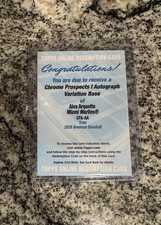2026 Bowman Chrome Prospects Autograph Variation Base Aiva Arquette Redemption