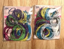 2 packs-Goody-Girls-Ouchless-Elastic-Hair Ties-100 count-Ea. Original-Colors-NIB