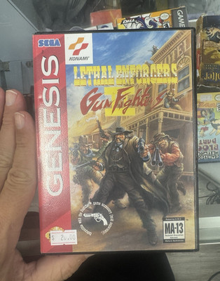 Konami Lethal Enforcers II: Gun Fighters Sega Genesis Multiplayer Shooter 1994