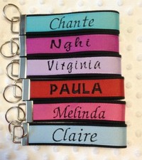 Large Wristlet key chain key fob 6 different colors makes a great gift Chelle