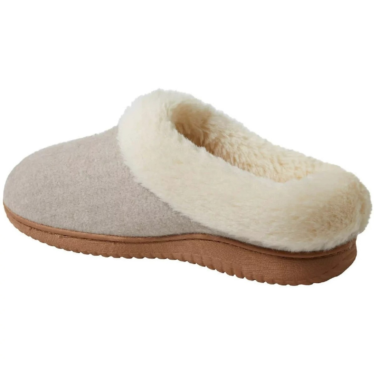 The Original Dearfoam Size 8 Chestnut Tan White Fur Color Lined High Top Slipper Dearfoams Slippers for Women main image 4