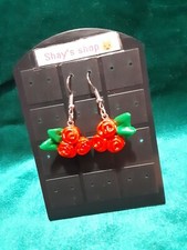Red Rose Earrings