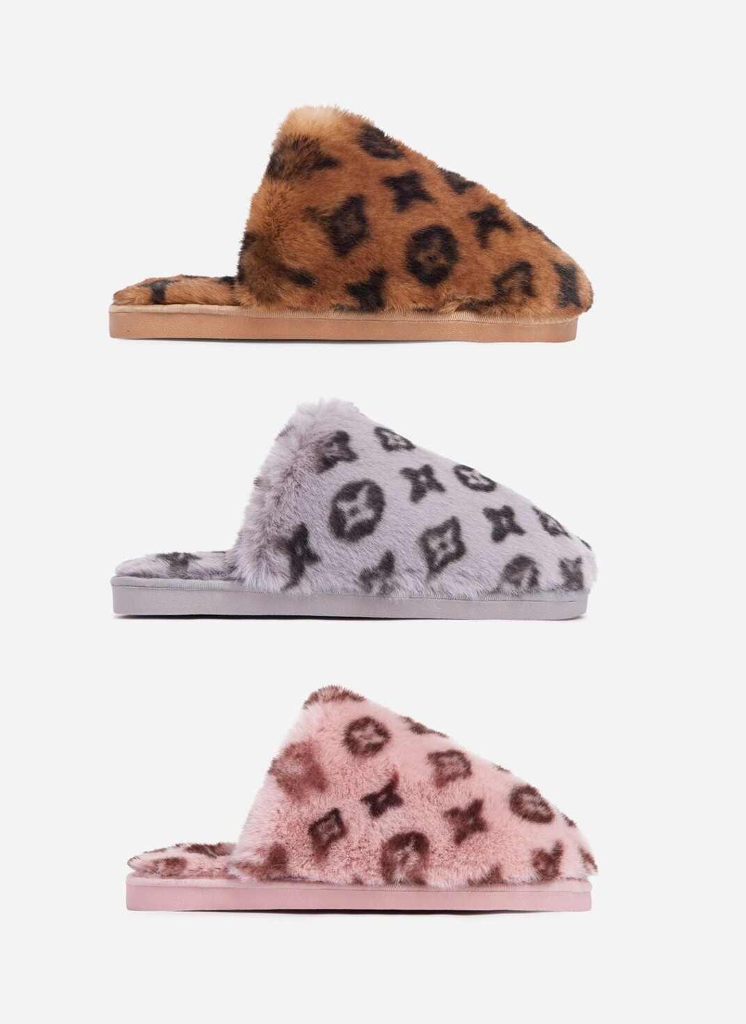 SAOLA Pantofole invernali da donna di lusso in pelliccia sintetica pelle di pecora mules antiscivolo suola in gomma taglia